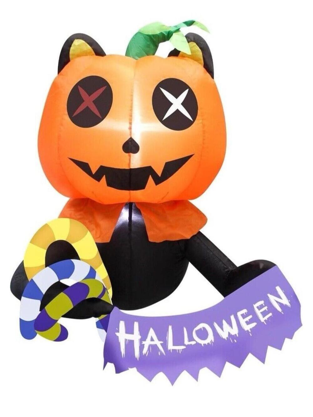 Venlois 3.5ft Halloween Inflatable Scary Ghost Pumpkin Party Outdoor Yard Decor